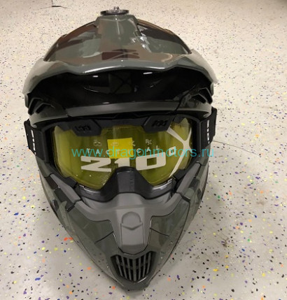 Шлем CKX Titan Airflow Steep Harmaa с очками 210°
