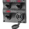 Панель бортового питания 3 переключателя, USB зарядка, индикация