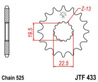 JT звезда передняя JTF433.14