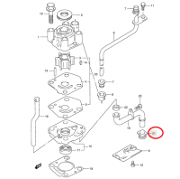 Пыльник нижней трубки водозаборника Suzuki 59317-94J00-000 / 09308-10010-000
