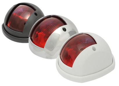 Бортовой огонь «Classic 12», красный, черный пластик, 100 мм. (10014735)