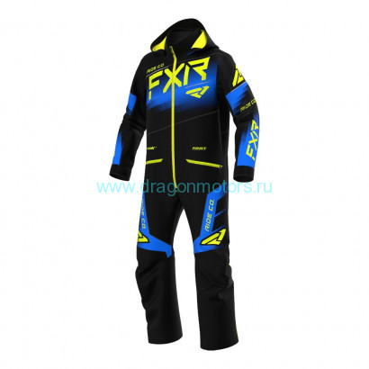 Комбинезон FXR Boost с утеплителем - Black/Blue/Hi Vis