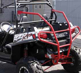 Бампер для квадроцикла Polaris RZR900 + ресивер на 2" "Quadrax" Elite усиленный, задний