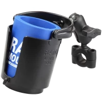 RAM-B-408-75-1-A-132U подстаканник RAM Level Cup на руль 19-25 мм, муфта 60 мм, шары 25 мм (1)