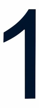 Знак номера 1, синий