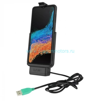 RAM-HOL-SAM84PU Док-станция RAM EZ-Roll'r Powered для Samsung XCover6 Pro без чехла