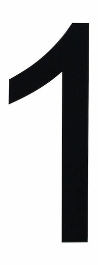 Знак номера 1, черный