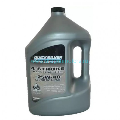 Quicksilver 4-cycle 25W-40 полусинтетическое 4 L 92-8M0086227