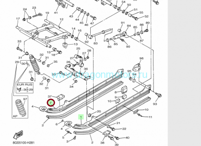 Полоз трака Yamaha Viking Professional - 8AC-47414-10-00