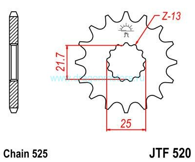 JT звезда передняя JTF520.16