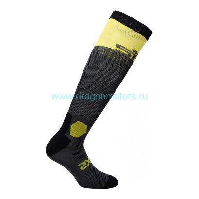 Носки SIXS LONG RACING - Dark Grey/Yelow Tour