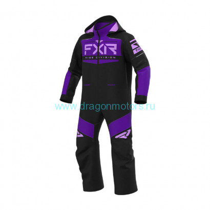 Комбинезон FXR Helium с утеплителем - Black/Purple/Lilac