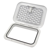 Крышка рундука SEAFLO 270x375 мм с замком, белый пластик