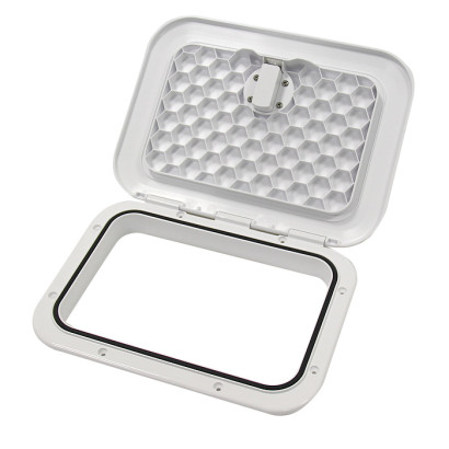 Крышка рундука SEAFLO 270x375 мм с замком, белый пластик