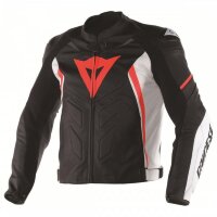 Куртка кожаная DAINESE AVRO D1 - BLACK/WHITE/FLUO-RED