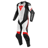 Комбинезон кожаный DAINESE LAGUNA SECA 4 2PCS PERF. - BLACK-MATT/WHITE/FLUO-RED