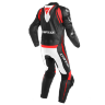 Комбинезон кожаный DAINESE LAGUNA SECA 4 2PCS PERF. - BLACK-MATT/WHITE/FLUO-RED