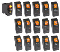 Клавишный выключатель, 2 светодиода, двухпозиционный, без клавиши (10264193)