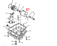 Корпус масляного фильтра Yamaha XJR 1200 / 1300 OEM: 4KG134470000, 4KG-13447-00-00