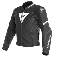 Куртка кожаная DAINESE AVRO 4 - BLACK-MATT/BLACK-MATT/WHITE