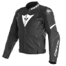 Куртка кожаная DAINESE AVRO 4 - BLACK-MATT/BLACK-MATT/WHITE