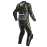 Комбинезон кожаный DAINESE LAGUNA SECA 4 2PCS - BLACK/CHARCOAL-GRAY/FLUO-YELLOW