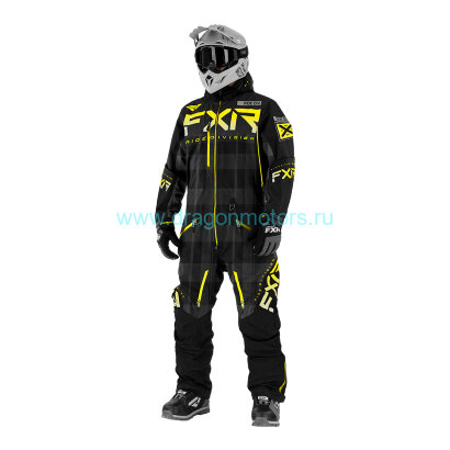 Комбинезон FXR Helium Lite без утеплителя - Char Plaid/Black/Hi Vis Fade