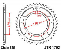 JT звезда задняя JTR1792.42