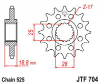 JT звезда передняя JTF704.17