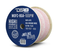 Силовой провод из 100% меди для морского применения 8-GA 30 м. красный MOFC8GA100P, DS18
