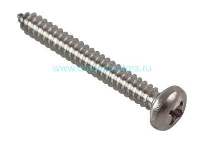 Саморез с полукруглой головкой и крестообразным шлицем А4 DIN7981 6,3х50