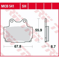 Колодки тормозные (серия Sinter Street SH) MCB541SH