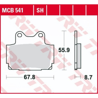 Колодки тормозные (серия Sinter Street SH) MCB541SH