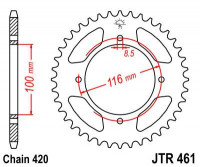 JT звезда задняя JTR461.51