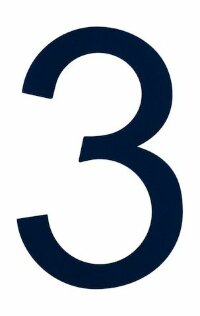 Знак номера 3, синий