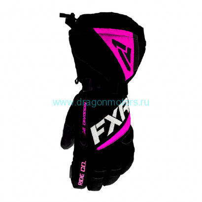 Перчатки FXR Fusion с утеплителем - Black/Elec Pink