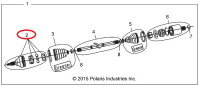 Граната переднего привода наружная для Polaris RZR XP1000 / Hight Lifter OEM: 1333942
