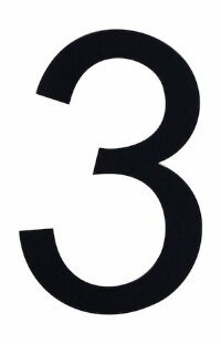 Знак номера 3, черный