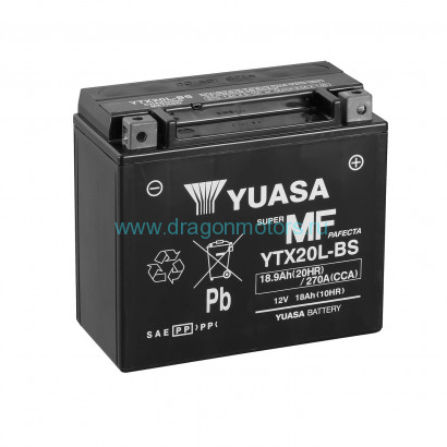 Аккумуляторная батарея Yuasa YTX20L-BS / 410301203 / 619660002