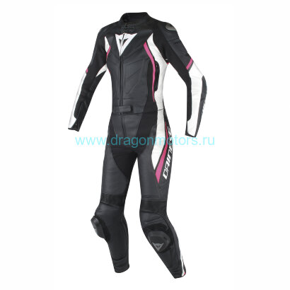 Комбинезон кожаный DAINESE AVRO D2 2 PCS LADY - BLACK/WHITE/FUXIA