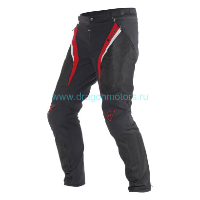 Мотоштаны DAINESE DRAKE SUPER AIR TEX - BLACK/RED/WHITE