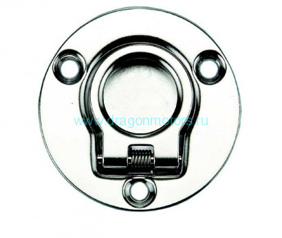 Ручка палубная потайная D 50 мм, нержавеющая, подпружиненная