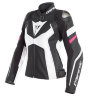 Куртка кожаная DAINESE AVRO 4 LADY - BLACK-MATT/WHITE/FUCSIA