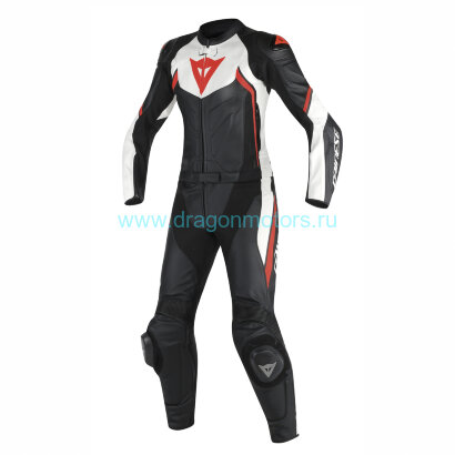 Комбинезон кожаный DAINESE AVRO D2 2 PCS LADY - BLACK/WHITE/RED-FLUO