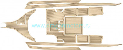 Комплект палубного покрытия для Yamaha FR-26, тик классический, с обкладкой, Marine Rocket