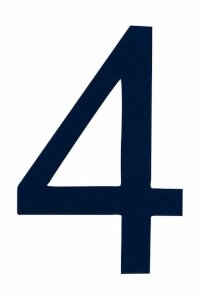 Знак номера 4, синий