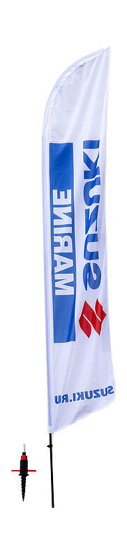 Флаг "SUZUKI MARINE" на флагштоке 4,5м. (правое расположение логотипа)