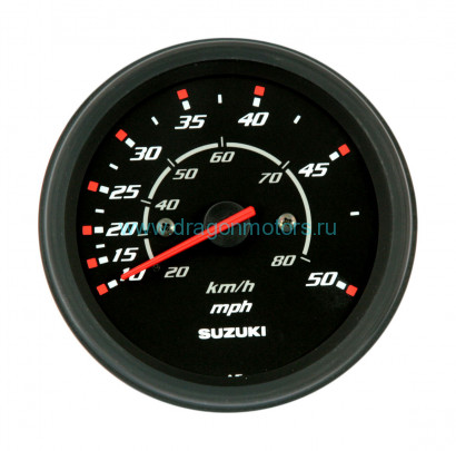 Спидометр Suzuki 4", 80 км/ч, 50 миль, черный - 34100-93J20-000