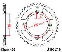 JT звезда задняя JTR215.50