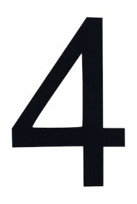 Знак номера 4, черный